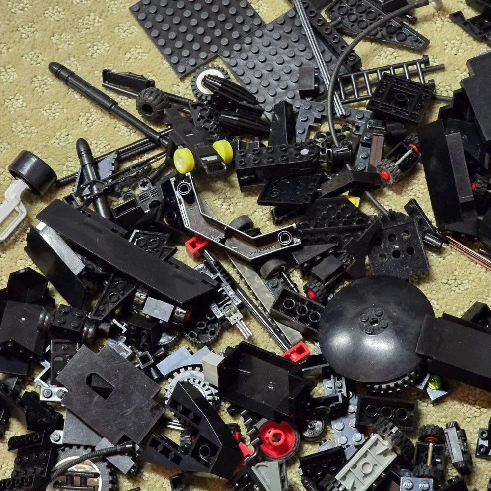 Lego and Lego Compatible Black Building Blocks Wheels Car Parts Lot GA164